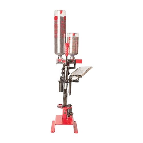 MEC Sizemaster er en enkel og effektiv en-stegs rekylpresse med E-Z Prime automatisk primerfôr, justerbar for 3 skall og håndterer både messing og stålhodet.