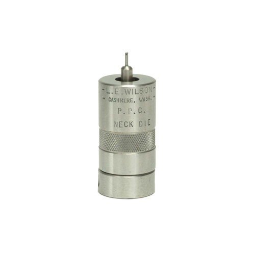 L.E. WILSONs STAINLESS NECK SIZING DIES gir brukeren kontroll over nakkeforming, forbedrer konsentrisitet og forlenger messinglivet. Brukes med Arbor Press.