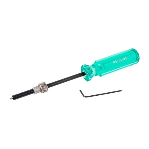 Redding Universal Flash Hole Deburring Tool fjerner burrs som kan forårsake uregelmessig tenning, passer for alle kalibre fra .22 til .338 med standard .080" flash holes.
