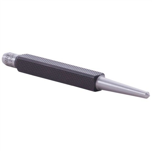 STARRETT 5/32" CENTER PUNCH er ideell for presis merking av hull, med en solid 3/8" diameter kropp og 4" lengde for enkel bruk i gunsmithing.