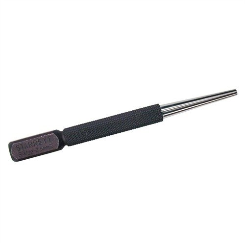 STARRETT TAPER PIN STARTER er designet med en avrundet ansikt som beskytter taper pin under fjerning, 4" lang med 3/32" diameter for presisjon.