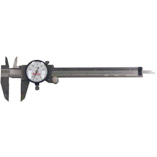 Starrett 120 Series Dial Caliper er laget i USA, med presisjon, lett håndtering og klar avlesning, perfekt for både innvendige og utvendige målinger.