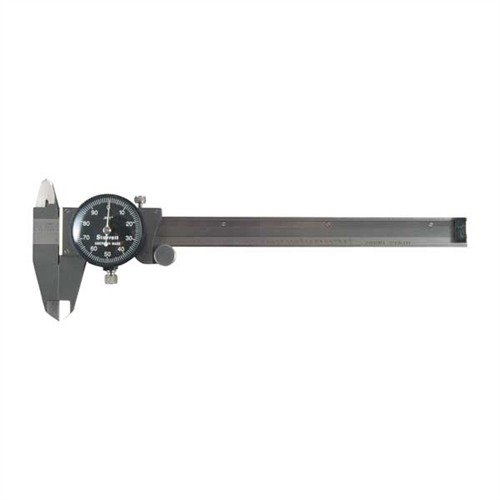 Starrett 120 Series Dial Caliper er en amerikanskprodusert, presisjonsmåler med 0-6" rekkevidde, klar skala og enkel betjening for både inn- og utvendige målinger.