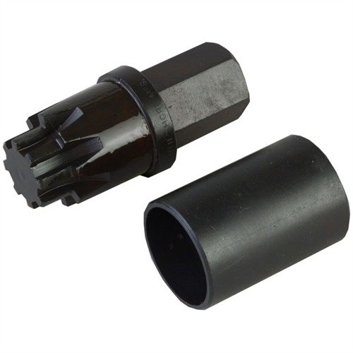 AR-15 barrel extension wrench gir deg styrken til å løsne selv de strammeste fatningene, med presise tannengasjement og ¾" hex drev for optimal kraft.