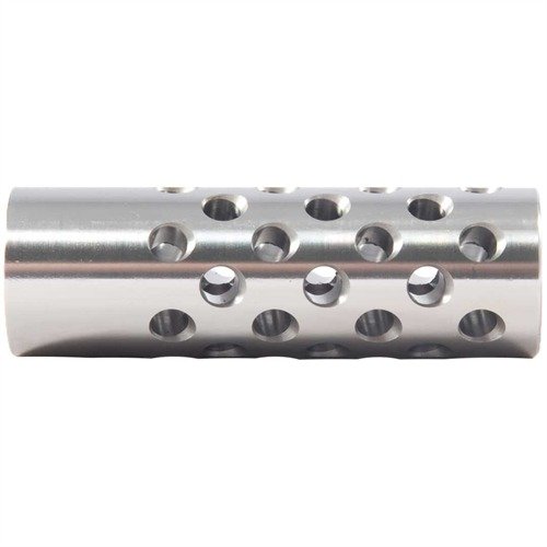 Denne #3 Muzzle Brake 22 kaliber reduserer følt rekyl og munningsheving med 42 porter for maksimal kontroll. Krever gunsmithing for tilpasning.