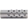 Denne #3 Muzzle Brake 22 kaliber reduserer følt rekyl og oppgang ved å bruke 42 porter for maksimal kontroll, krever gunsmithing for tilpasning.