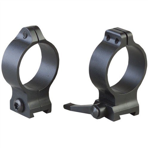 TALLEY QUICK DETACH SCOPE RINGS tilbyr presisjonsmaskinerte QD-lever for rask montering og fjerning av kikkertsikte, tilgjengelig i 30mm lav høyde.