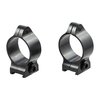 TALLEY FIXED SCOPE RINGS i lav profil med blå satin finish og Torx® skruer, perfekt for permanent montering av 1" eller 30mm kikkertsikter.