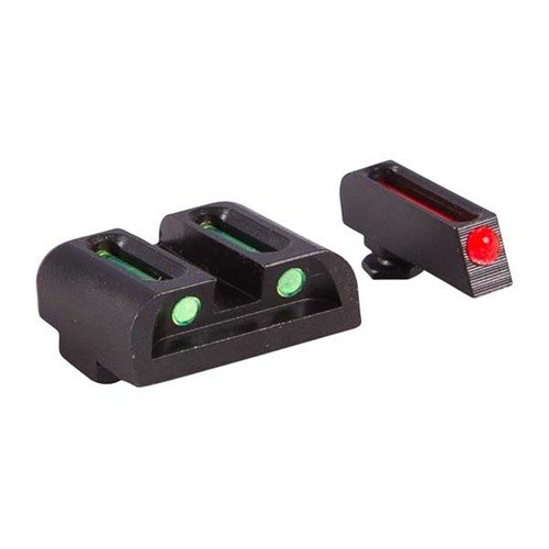 FIBER OPTIC BRITE-SITE SIGHT SETS gir eksepsjonell lysstyrke i en lav profil, laget av slitesterk stål, perfekt for både kamp og konkurranse.