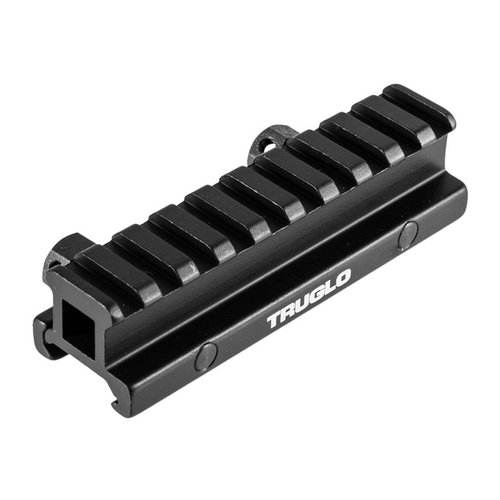 TruGlo ¾” Picatinny riser mount gir en enkel installasjon og hever monteringsflaten ¾”, perfekt for Flattop AR-15 og tradisjonelle optikker.