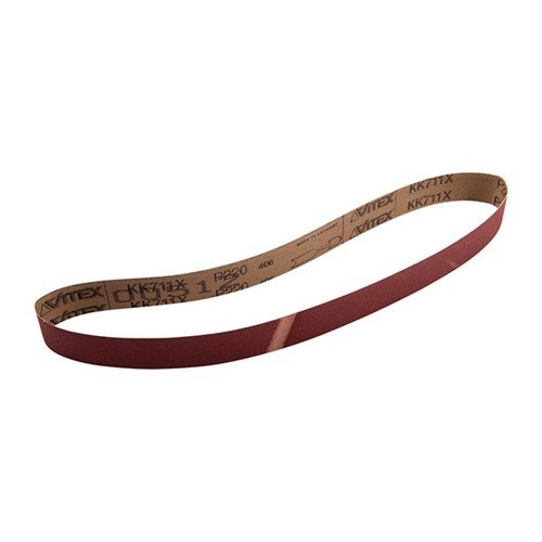 VSM 220 grit sandingsbelter i 1" x 30" passer til Raytech ekspanderende slipetromler, med lang levetid og enestående finish takket være Compact Grain teknologi.