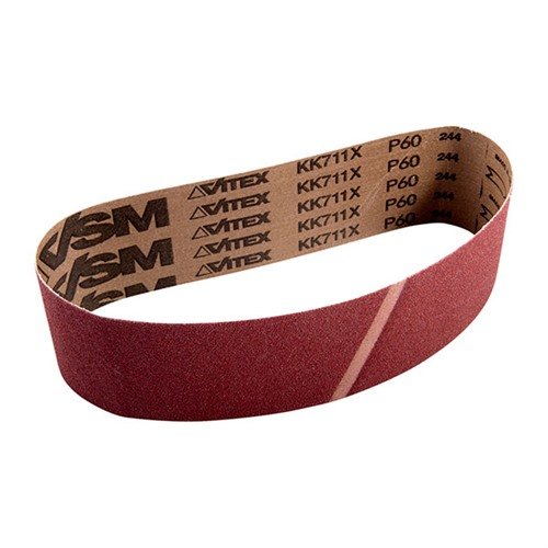 VSM SANDING BELTS, 60 GRIT gir en holdbar og effektiv sliping med Compact Grain teknologi, perfekt for Raytech Expanding Sanding Drums. Selges enkeltvis.