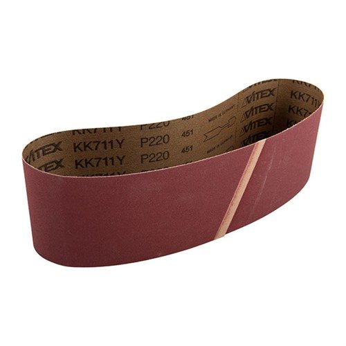 SANDING BELTS, 220 GRIT gir en langvarig og effektiv sliping med aluminiumoksid, perfekt for Raytech Expanding Sanding Drums. Kjøp enkelt og få et flott resultat.