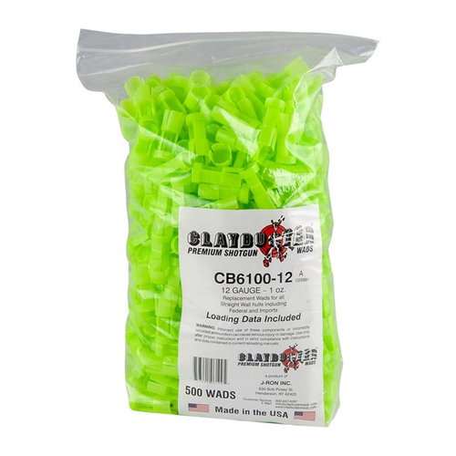Claybuster 12 gauge wads er ideelle for 7/8 til 1 oz. ladninger til trap, skeet og jakt, designet for Federal og alle importerte hylser.