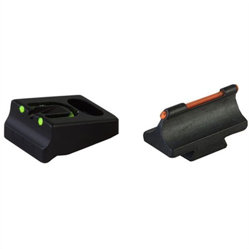 Sett for Remington 870/1100/11-87 og Winchester 1300 med justerbare fiberoptiske sikter for presis sikting, med lysende røde og grønne punkter.