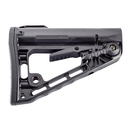 Rogers Super-Stoc™ er den mest stabile sammenleggbare kolben, med innovativt cam-lock system, passer både Mil-Spec og Commercial buffer tubes og veier kun 7,3 oz.